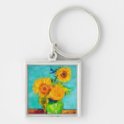 Van Gogh Sunflowers Schlüsselanhänger (Vorne)