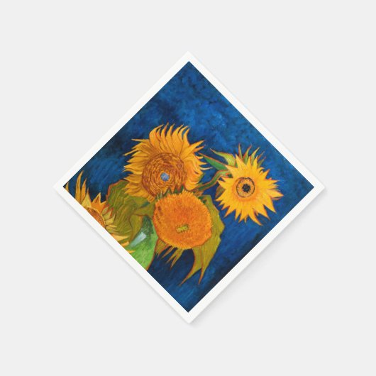 Van Gogh Sunflowers Serviette (Ecke)