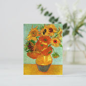 van Gogh - Sunflowers, Still life Vase with 12 Postkarte (Stehend Vorderseite)