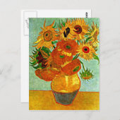 van Gogh - Sunflowers, Still life Vase with 12 Postkarte (Vorne/Hinten)