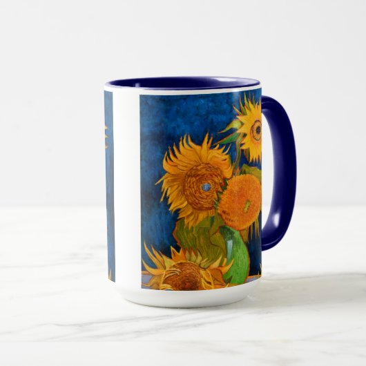 Van Gogh Sunflowers Tasse (VorderseiteRechts)