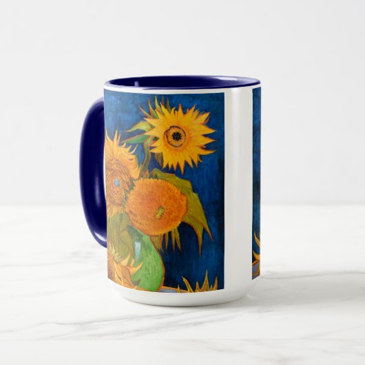 Van Gogh Sunflowers Tasse (Vorderseite Links)