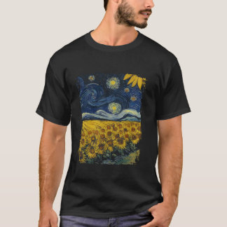Van Gogh Sunflowers Vintag Gelbe Blumen Kunst, Dic T-Shirt