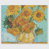 Van Gogh Sunflowers Yellow Flowers Floral Geschenkpapier (Flach)
