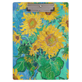 Van Gogh Sunflowers Yellow Flowers Floral Klemmbrett