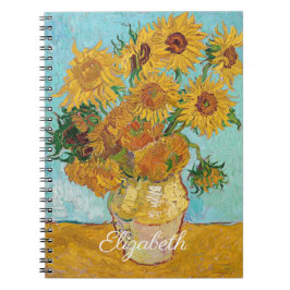 Van Gogh Sunflowers Yellow Flowers Floral Notizblock