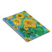 Van Gogh Sunflowers Yellow Flowers Floral Notizblock (Rechte Seite)
