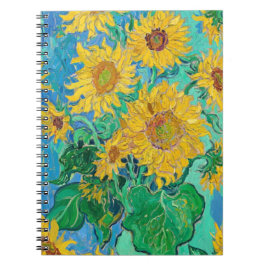 Van Gogh Sunflowers Yellow Flowers  Floral  Notizblock