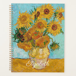 Van Gogh Sunflowers Yellow Flowers Floral Planer