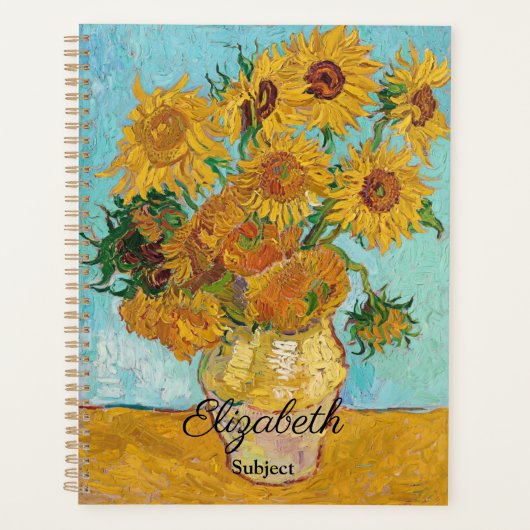 Van Gogh Sunflowers Yellow Flowers Floral Planer (Vorderseite)