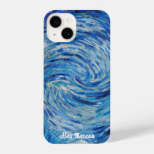 Van Gogh Swirling Blue Sky - individuell einstellb