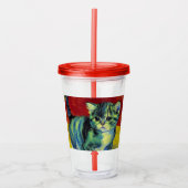 Van Gogh Tabby Cat Acryltrinkbecher (Vorderseite)