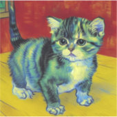 Van Gogh Tabby Cat Aufkleber (Vorderseite)