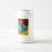 Van Gogh Tabby Cat Bierglas (Vorderseite Links)