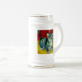 Van Gogh Tabby Cat Bierglas (VorderseiteRechts)