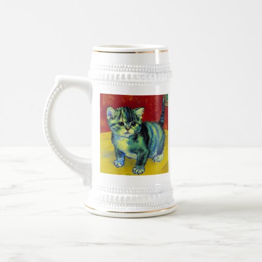 Van Gogh Tabby Cat Bierglas (Links)