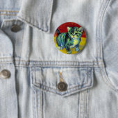 Van Gogh Tabby Cat Button (Beispiel)