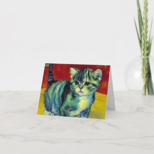Van Gogh Tabby Cat Einladung