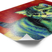 Van Gogh Tabby Cat Fotodruck (Ecke)
