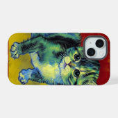 Van Gogh Tabby Cat iPhone 15 Hülle (Rückseite (Horizontal))