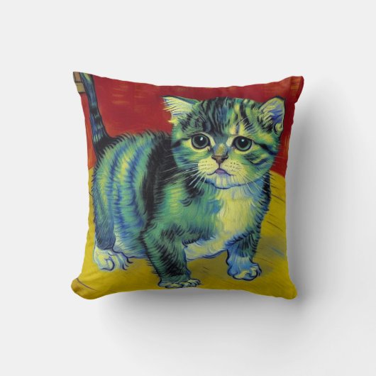 Van Gogh Tabby Cat Kissen (Vorderseite)