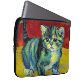 Van Gogh Tabby Cat Laptopschutzhülle (Vorne Rechts)