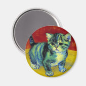 Van Gogh Tabby Cat Magnet (Vorderseite/Rückseite)