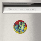 Van Gogh Tabby Cat Magnet (In Situ (Geschirrspüler))