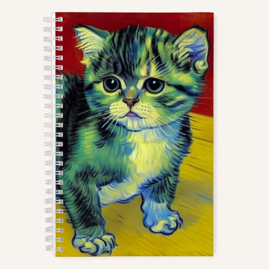Van Gogh Tabby Cat Notizblock (Vorderseite)