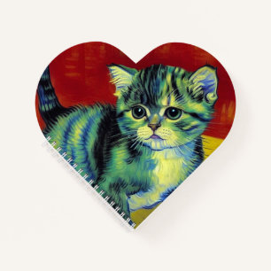 Van Gogh Tabby Cat Notizblock