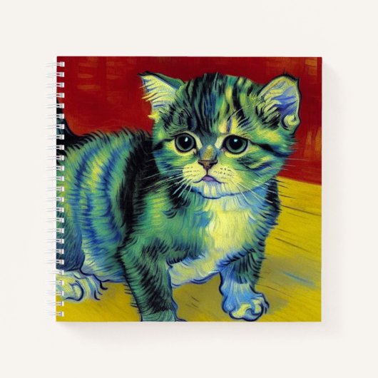 Van Gogh Tabby Cat Notizblock (Vorderseite)