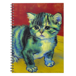 Van Gogh Tabby Cat Notizblock