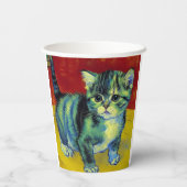 Van Gogh Tabby Cat Pappbecher (Rückseite)