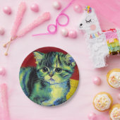 Van Gogh Tabby Cat Pappteller (Party)