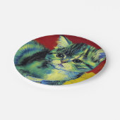 Van Gogh Tabby Cat Pappteller (Schrägansicht)