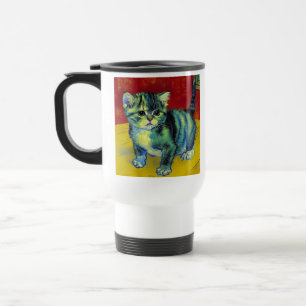 Van Gogh Tabby Cat Reisebecher