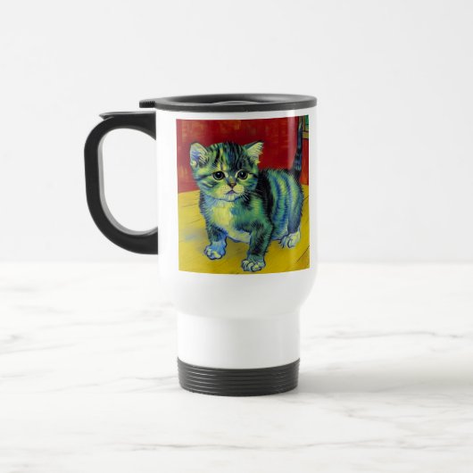 Van Gogh Tabby Cat Reisebecher (Links)