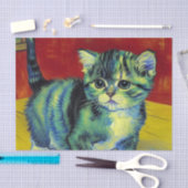 Van Gogh Tabby Cat Seidenpapier (Handwerk)