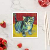 Van Gogh Tabby Cat Serviette (Beispiel)