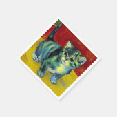 Van Gogh Tabby Cat Serviette (Ecke)