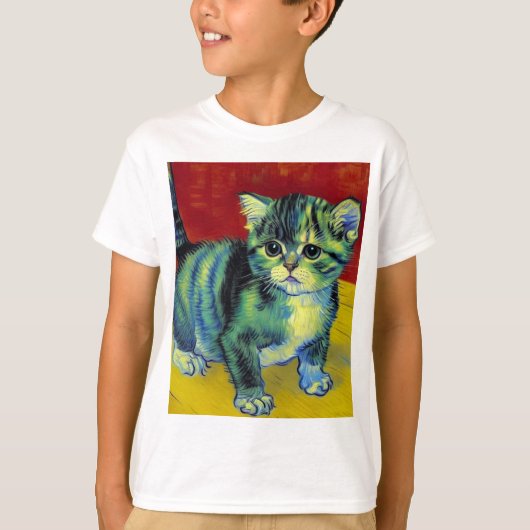 Van Gogh Tabby Cat T-Shirt (Vorderseite)