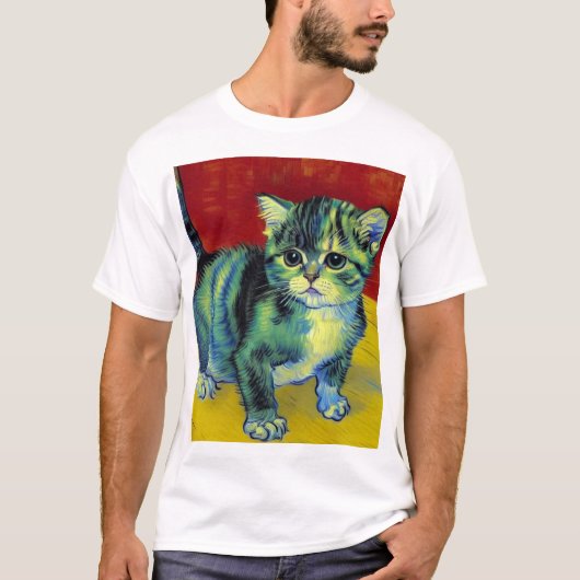 Van Gogh Tabby Cat T-Shirt (Vorderseite)