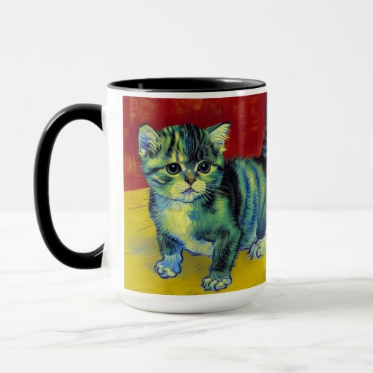 Van Gogh Tabby Cat Tasse (Links)