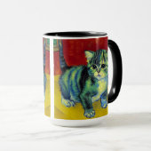 Van Gogh Tabby Cat Tasse (VorderseiteRechts)