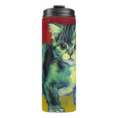 Van Gogh Tabby Cat Thermosbecher (Vorderseite)