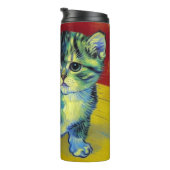 Van Gogh Tabby Cat Thermosbecher (Nach rechts gedreht)