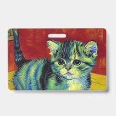 Van Gogh Tabby Katze Ausweis (Rückseite)