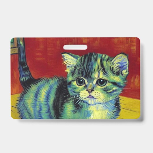 Van Gogh Tabby Katze Ausweis (Vorderseite)