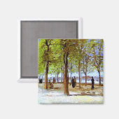 Van Gogh: Terrasse im Garten von Luxemburg Magnet (Vorderseite/Rückseite)