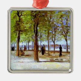 Van Gogh: Terrasse im Garten von Luxemburg Ornament Aus Metall